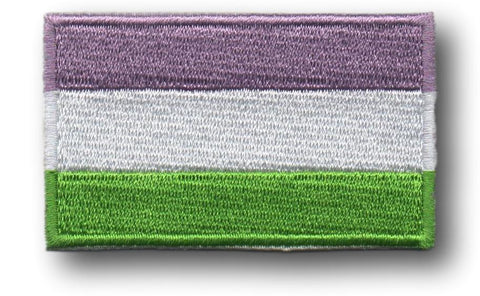 Genderqueer Flag Iron On Patch 2.5" x 1.5" (inches)
