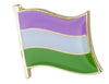 Genderqueer Flag Lapel Pin - 5/8" x 5/8"