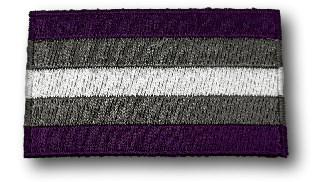 Graysexual Flag Iron On Patch 2.5" x 1.5" (inches)