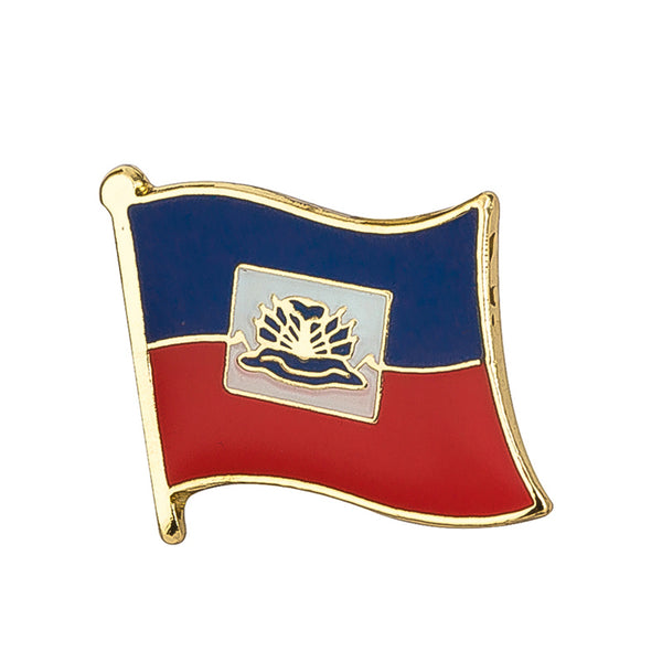 Haiti Flag Lapel Pin - 5/8" x 5/8"