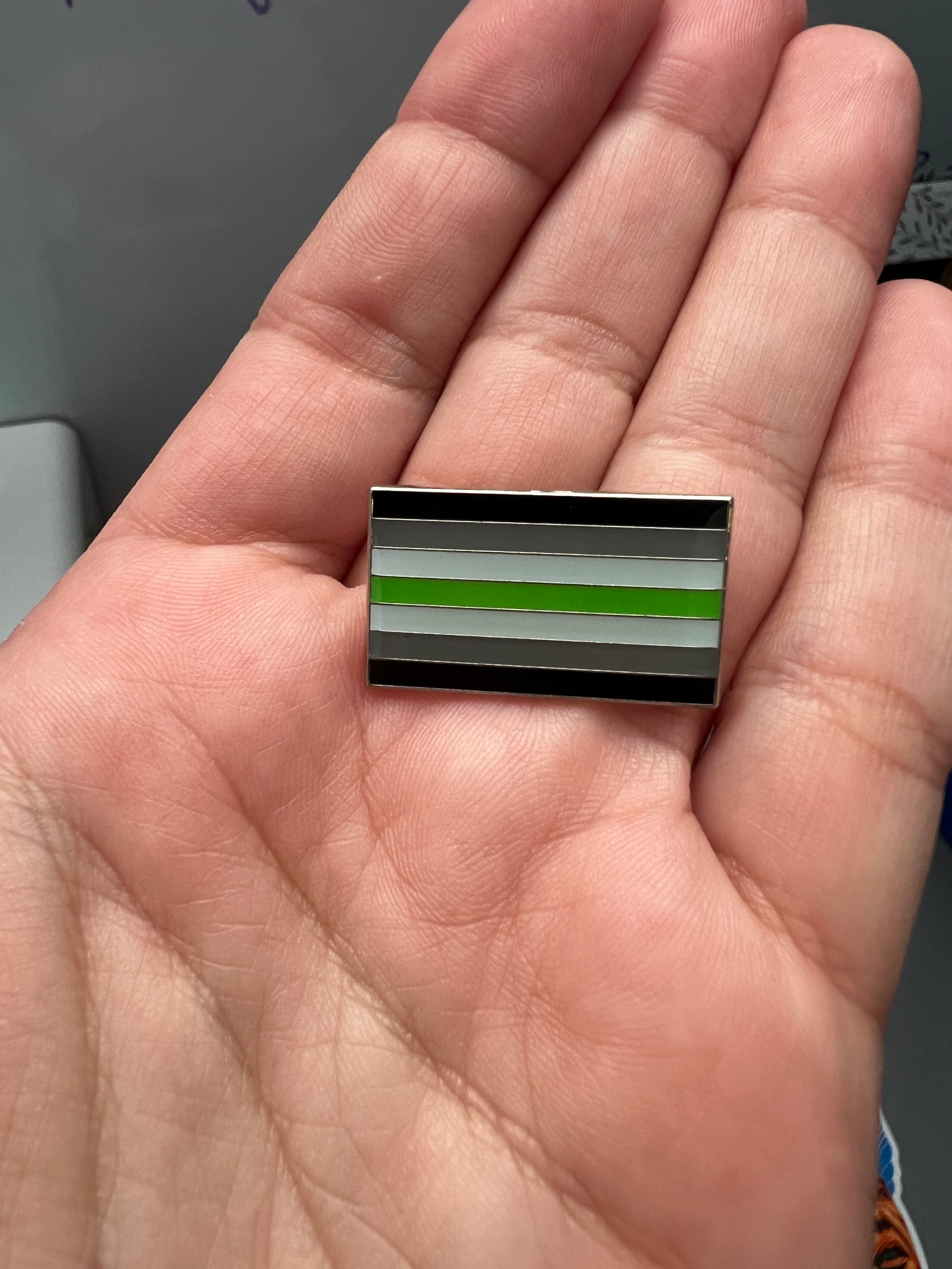 Agender Flag Lapel Pin 1