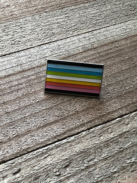 Queer Flag Lapel Pin - 1" x 5/8"