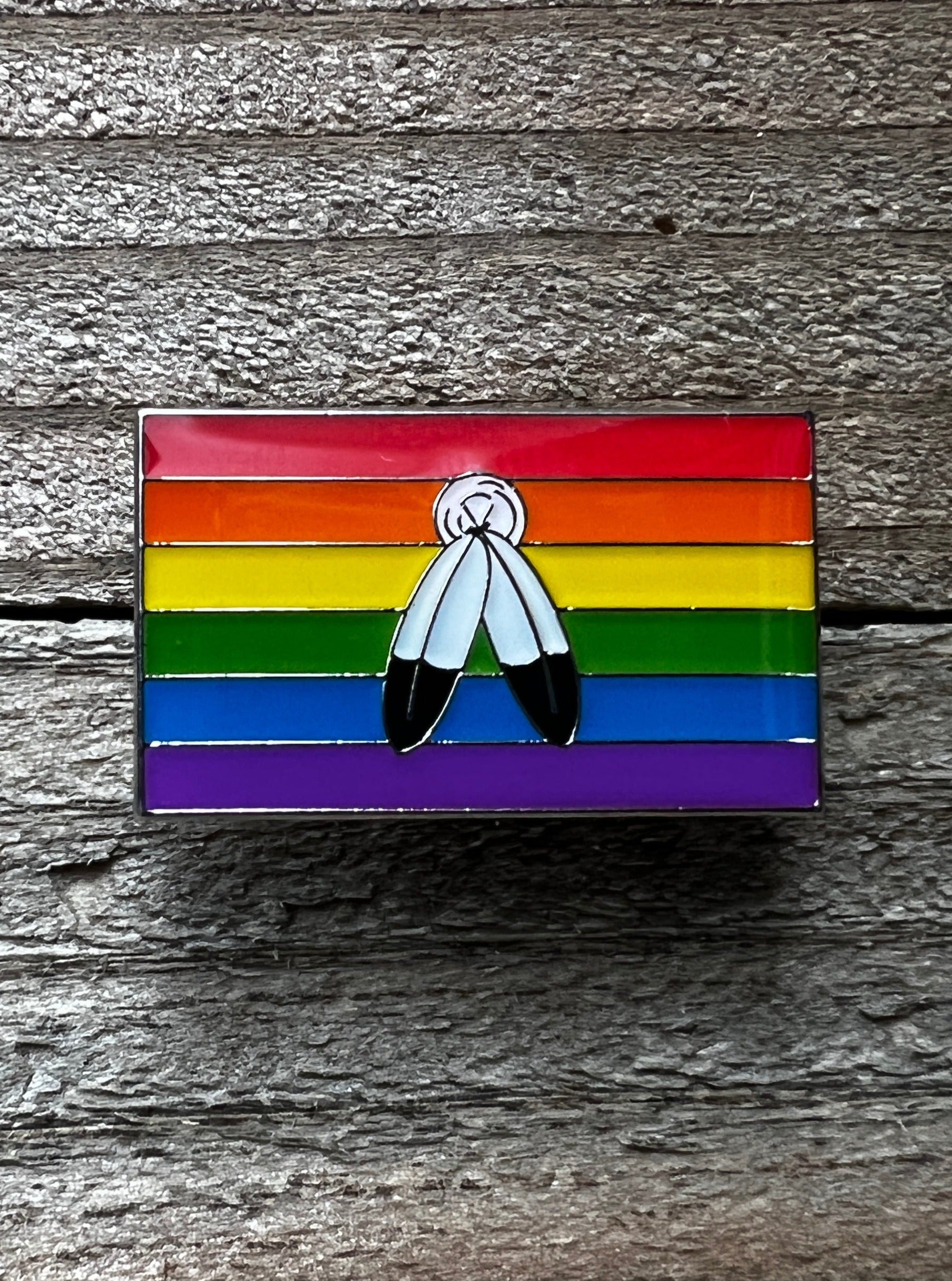 Two Spirit Flag Lapel Pin - 1