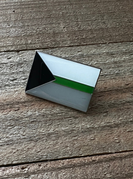 Demiromantic Flag Lapel Pin - 1" x 5/8"