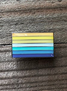 Genderfaun Flag Lapel Pin - 1" x 5/8"