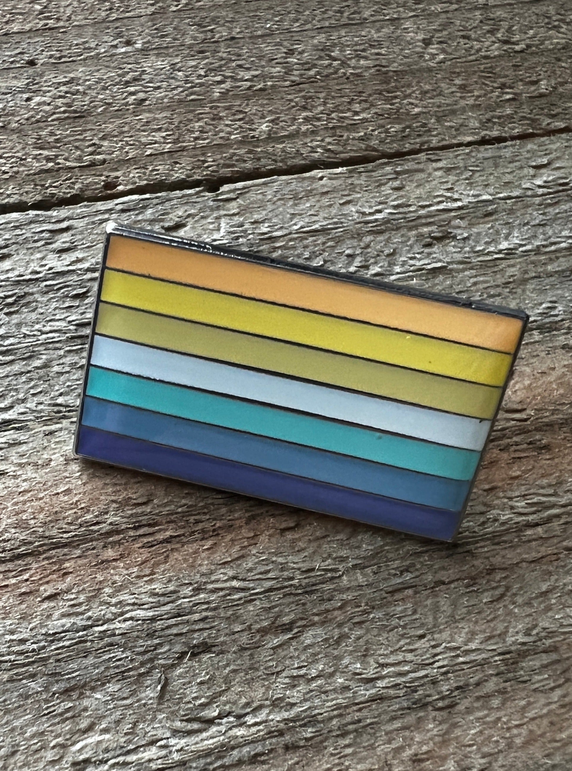 Genderfaun Flag Lapel Pin - 1