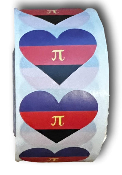 Polyamorous Heart Stickers * 500 Stickers Per Roll (1" x 1")