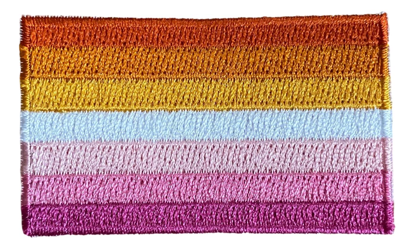 Lesbian Sunset Flag Iron On Patch 2.5