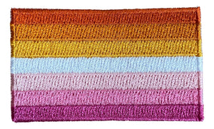 Lesbian Sunset Flag Iron On Patch 2.5" x 1.5"