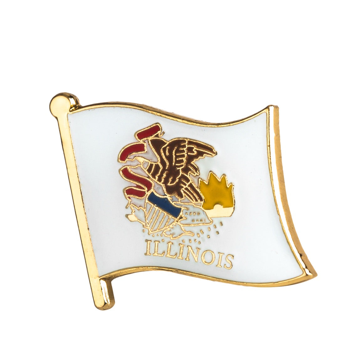 Illinois Flag Lapel Pin 5/8