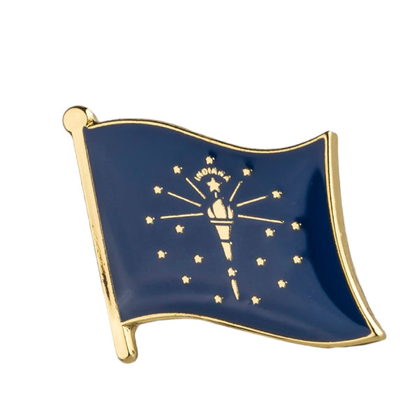 Indiana Flag Lapel Pin 3/4" x 5/8"
