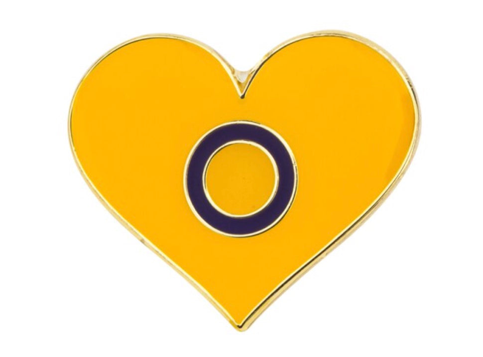 Intersex Heart Pride Lapel Pin 1" x 1"