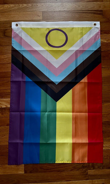 Intersex Inclusive Progress Pride Wall Flag 2 x 3 ft Poly