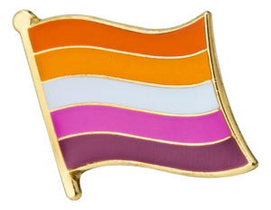 Lesbian Sunset Flag Lapel Pin 3/4" x 5/8"