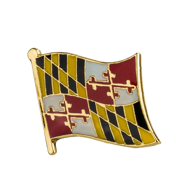 Maryland Flag Lapel Pin 3/4" x 5/8"