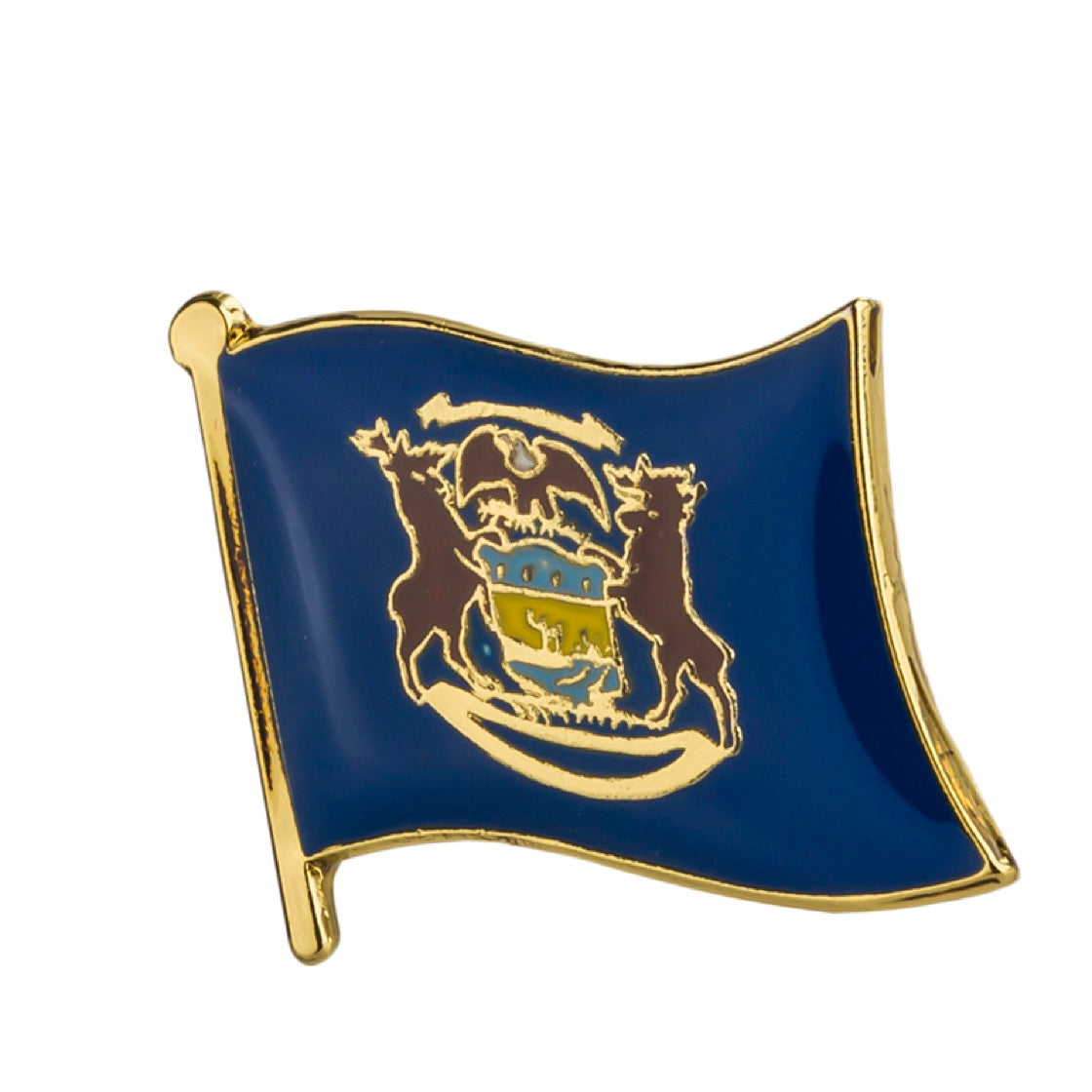 Michigan Flag Lapel Pin 5/8