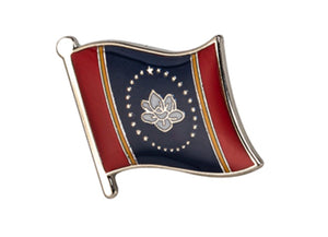 Mississippi Flag Lapel Pin 3/4" x 5/8"