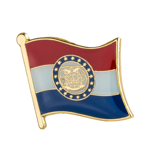 Missouri Flag Lapel Pin 3/4" x 5/8"