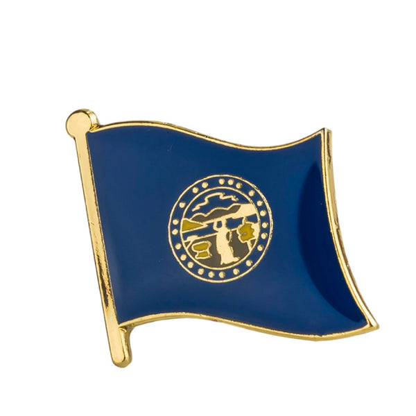 Nebraska Flag Lapel Pin 3/4" x 5/8"
