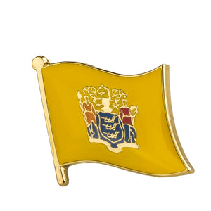 New Jersey Flag Lapel Pin 3/4" x 5/8"