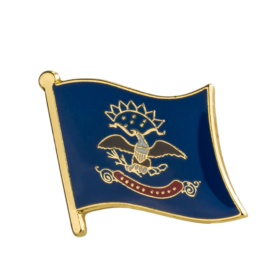 North Dakota Flag Lapel Pin 5/8