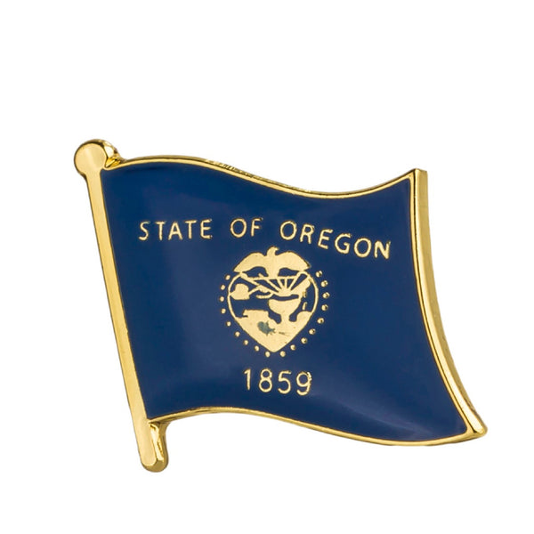 Oregon Flag Lapel Pin 5/8" x 5/8"