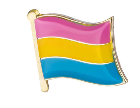 Pansexual Flag Lapel Pin - 3/4" x 5/8"