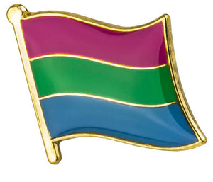 Polysexual Flag Lapel Pin - 3/4" x 5/8"