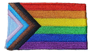 Progress Pride Flag Iron On Patch 2.5 x 1.5 inch