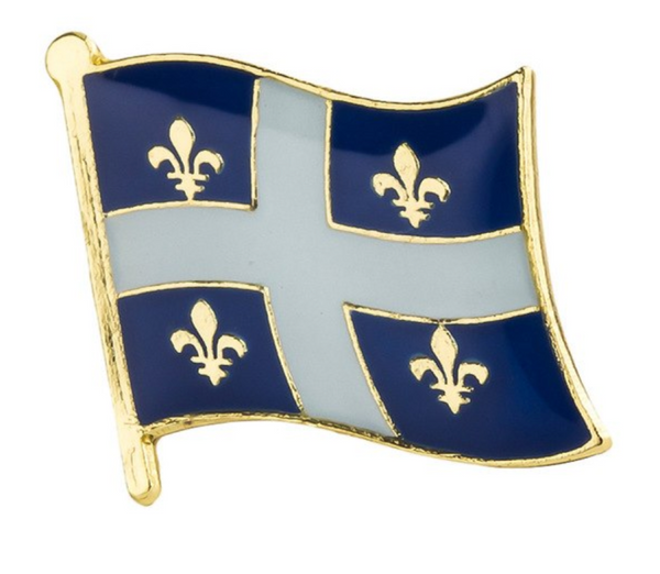 Quebec Canada Flag Lapel Pin - 3/4" x 5/8"