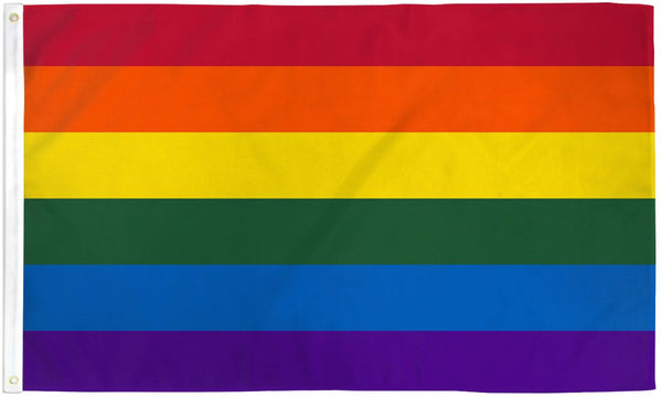 Rainbow 2' x 3' Wall Flag Poly