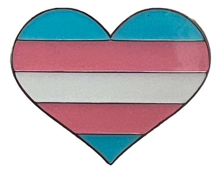 50 Pins - Transgender Heart Lapel Pin 1