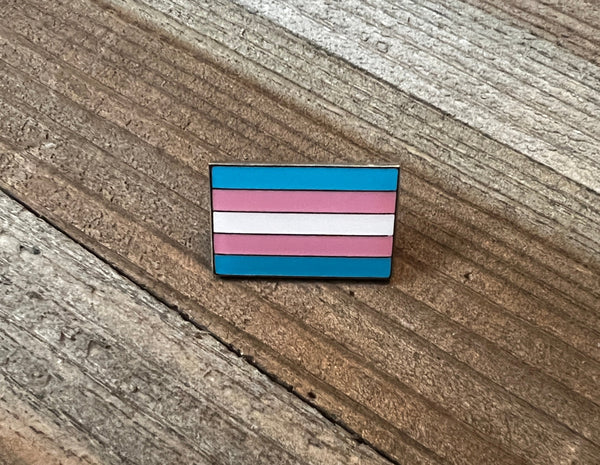 Transgender Flag Magnetic Pin 1" - Magnetic Backing