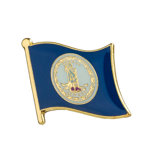 Virginia Flag Lapel Pin 3/4" x 5/8"