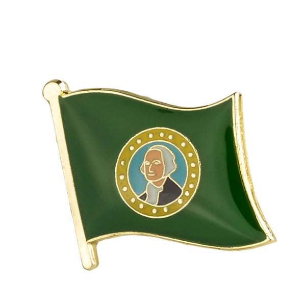 Washington Flag Lapel Pin 3/4" x 5/8"