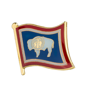 Wyoming Flag Lapel Pin 3/4" x 5/8"