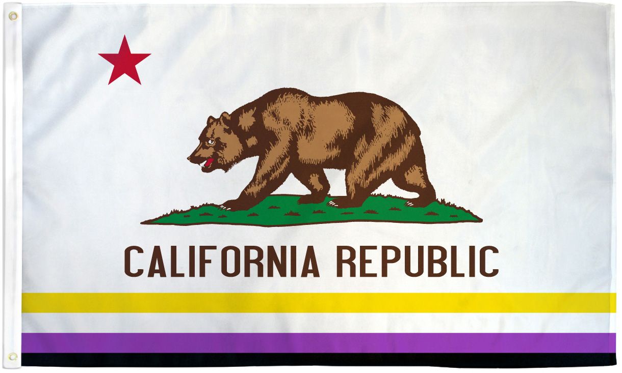 California Pride Flag 3' x 5' Rainbow or Non-Binary