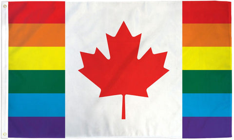 Canada Rainbow Pride Flag 3x5ft